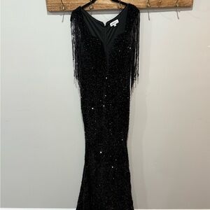 Elegant Black Sequin Dress